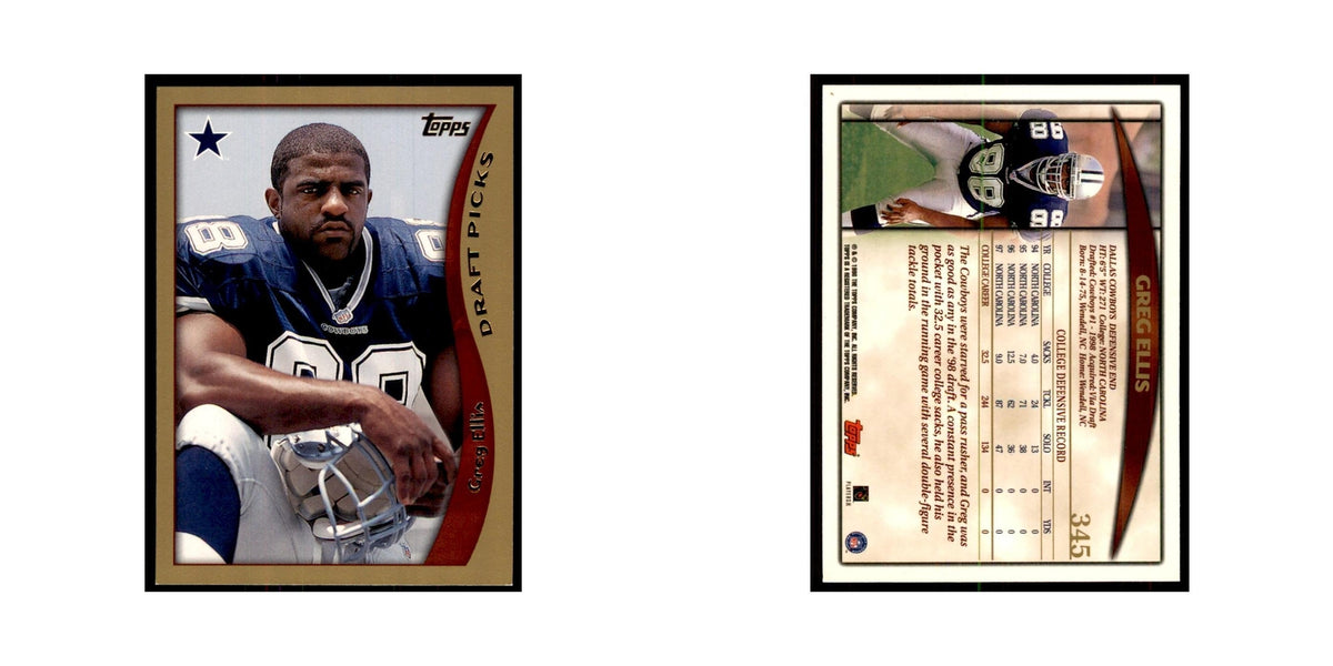 1998 Topps Greg Ellis RC Cowboys #345