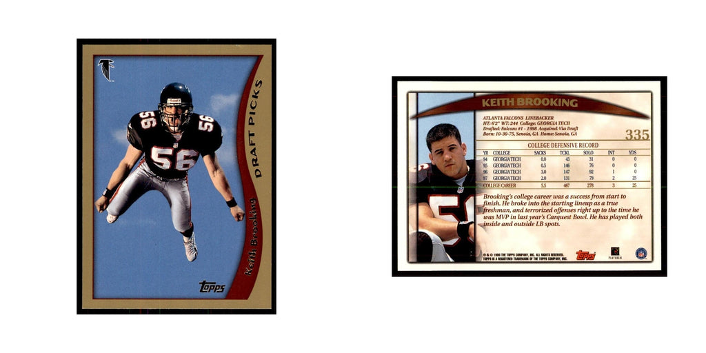 1998 Topps Keith Brooking RC Falcons #5