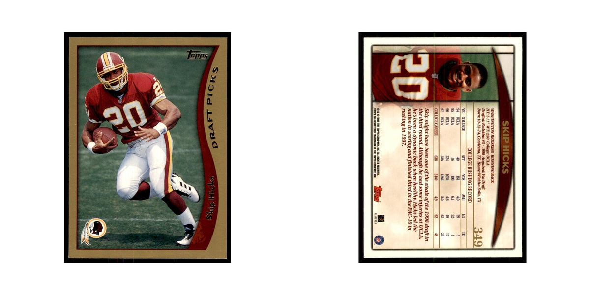 1998 Topps Skip Hicks RC Redskins #349