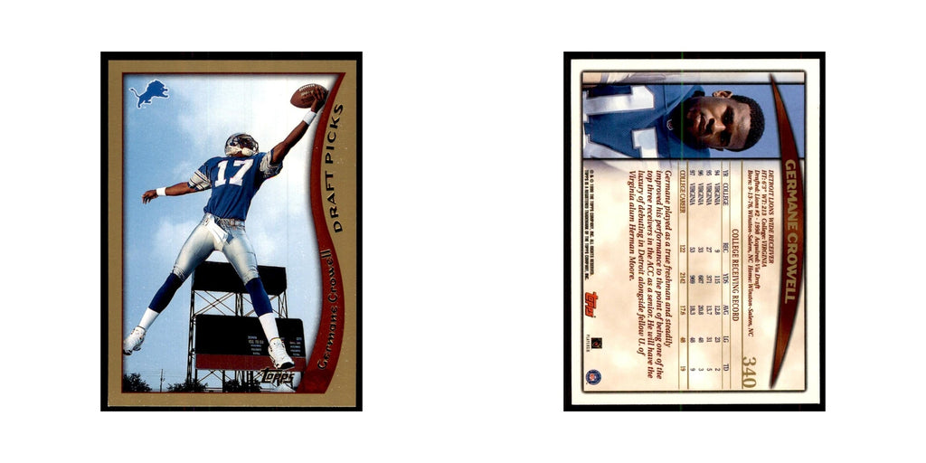 1998 Topps Germane Crowell RC Lions #10