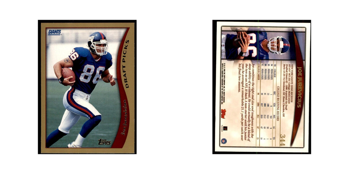1998 Topps Joe Jurevicius RC Giants #14