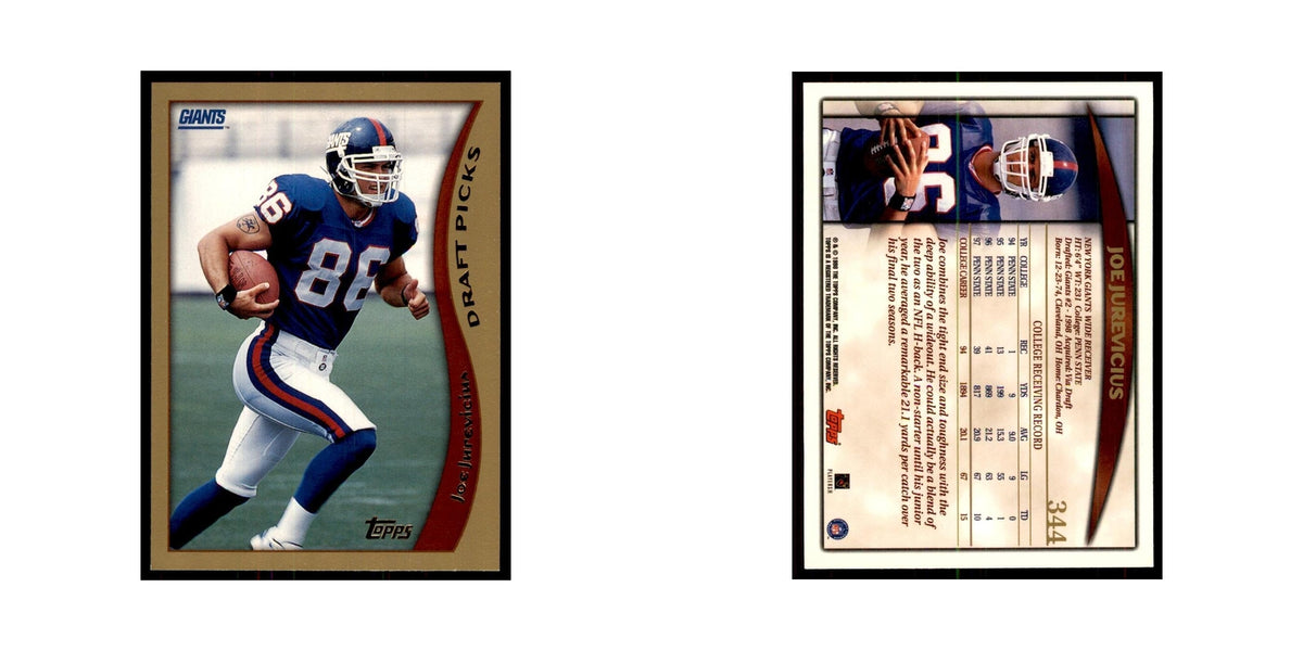 1998 Topps Joe Jurevicius RC Giants #14
