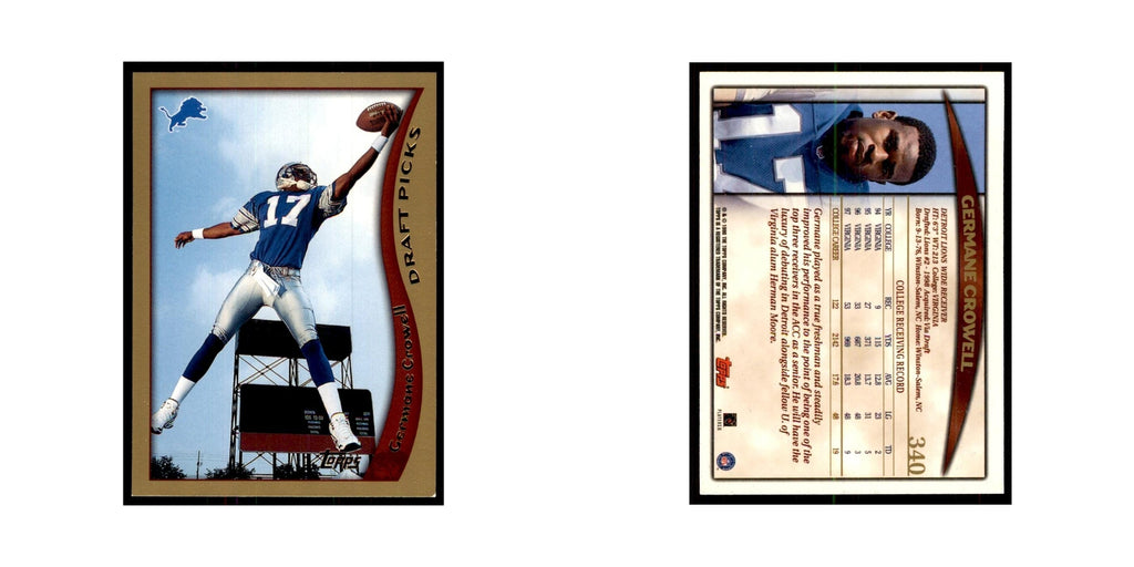 1998 Topps Germane Crowell RC Lions #10