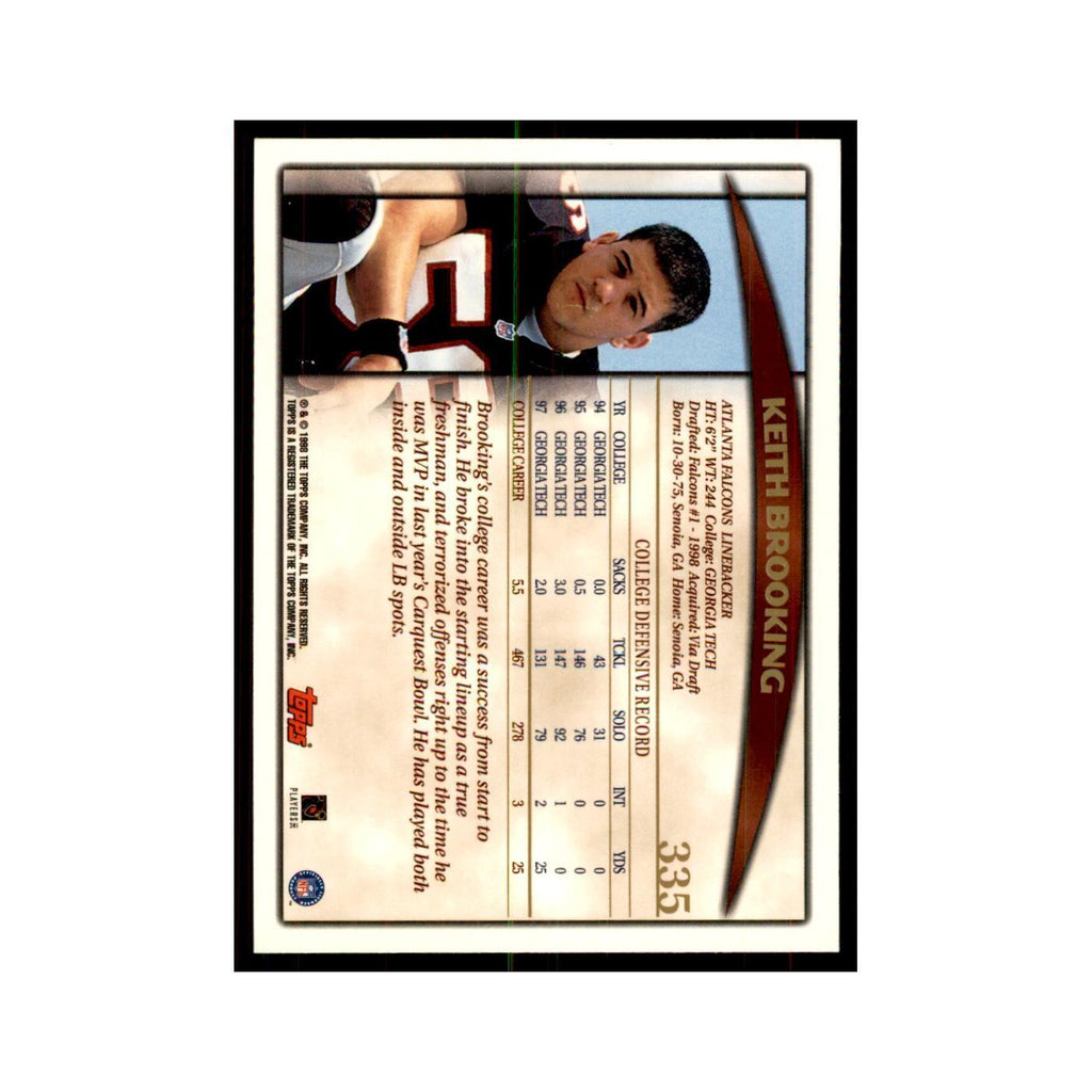 1998 Topps Keith Brooking RC Falcons #335