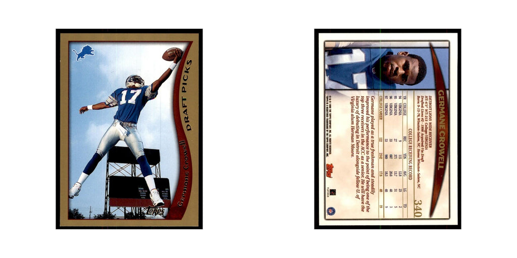 1998 Topps Germane Crowell RC Lions #10