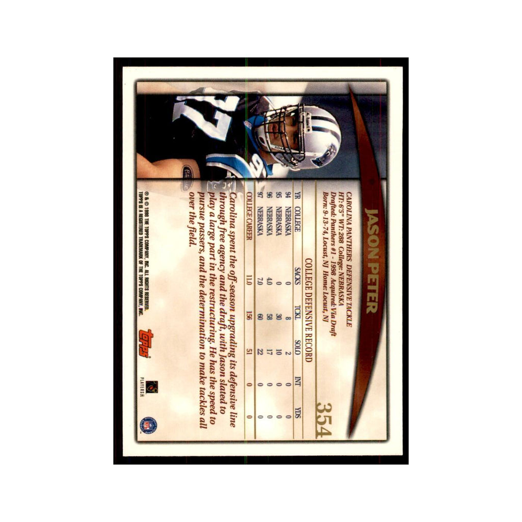 1998 Topps Jason Peter RC Panthers #24