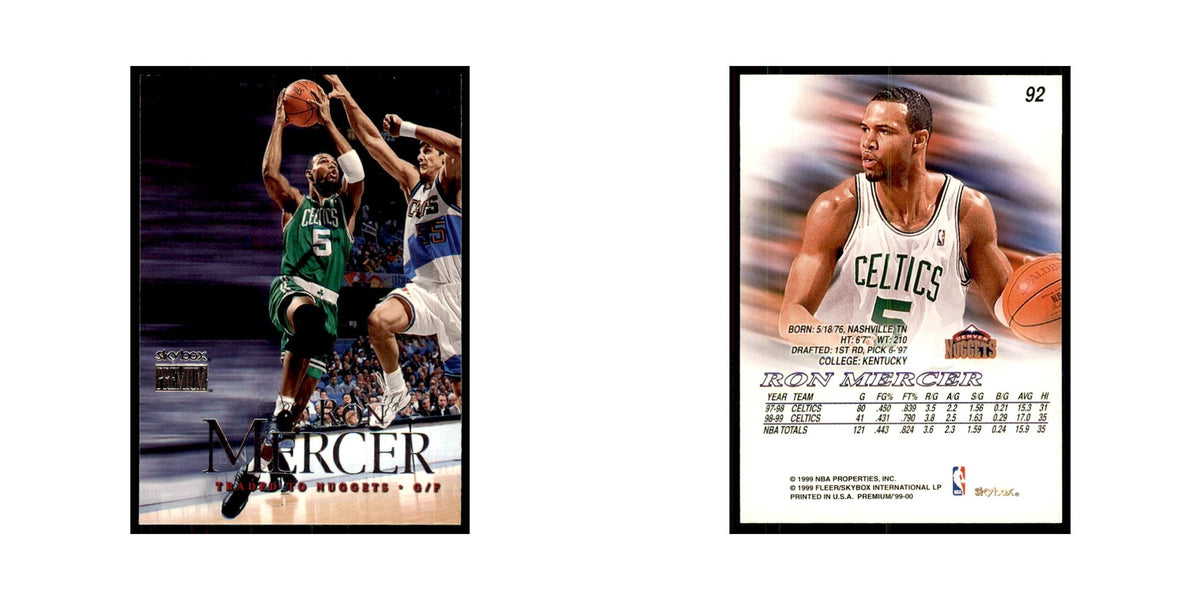 1999 SkyBox Premium Ron Mercer Basketball Cards #92