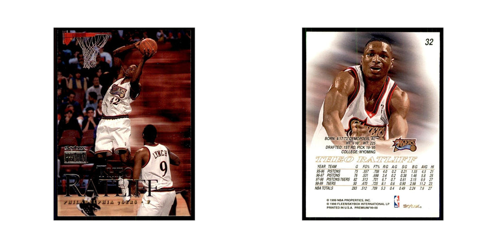 1999 SkyBox Premium Theo Ratliff Basketball Cards #32