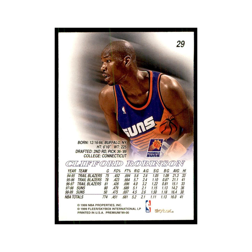 1999 SkyBox Premium Clifford Robinson Basketball Cards #29