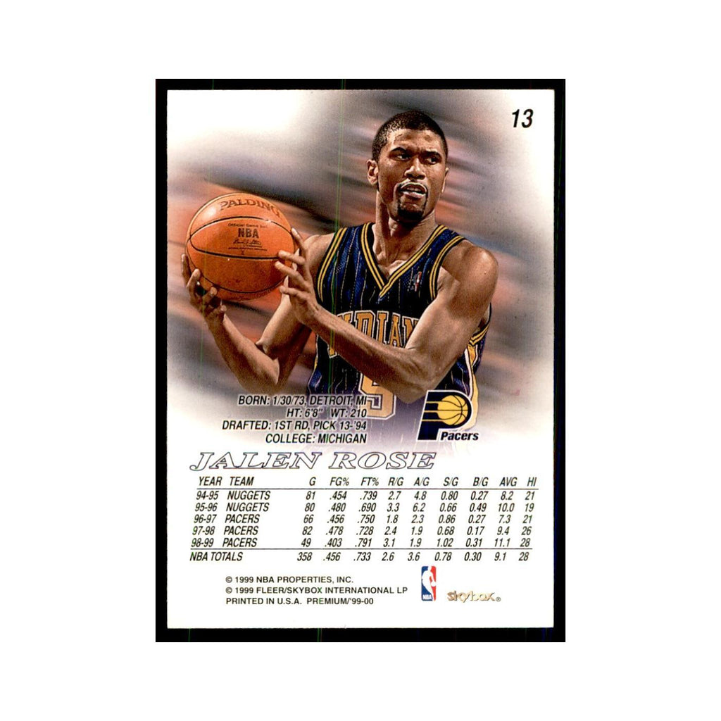 1999 SkyBox Premium Jalen Rose Basketball Cards #13