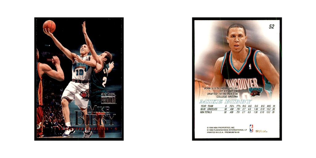 1999 SkyBox Premium Mike Bibby Basketball Cards #52