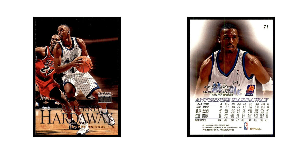 1999 SkyBox Premium Anfernee Hardaway Basketball Cards #71
