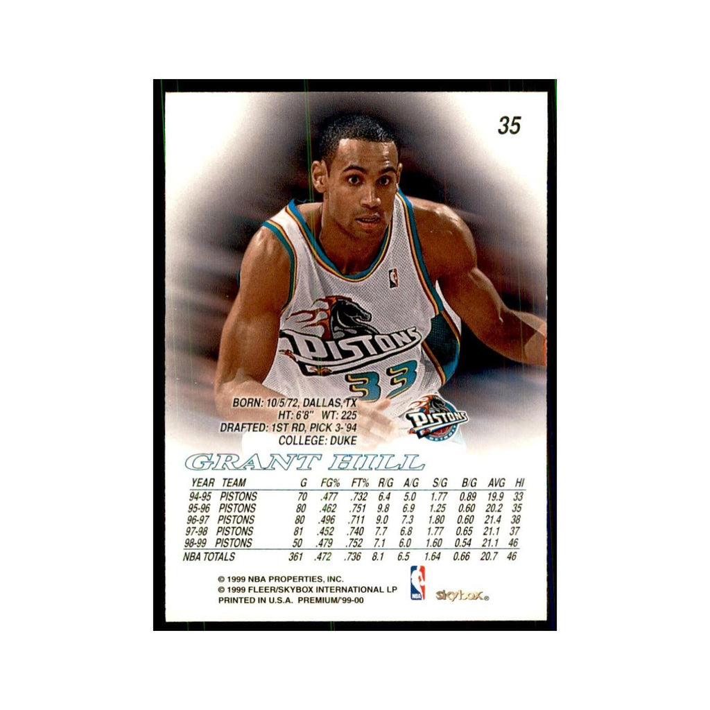 1999 SkyBox Premium Grant Hill Basketball Cards #35