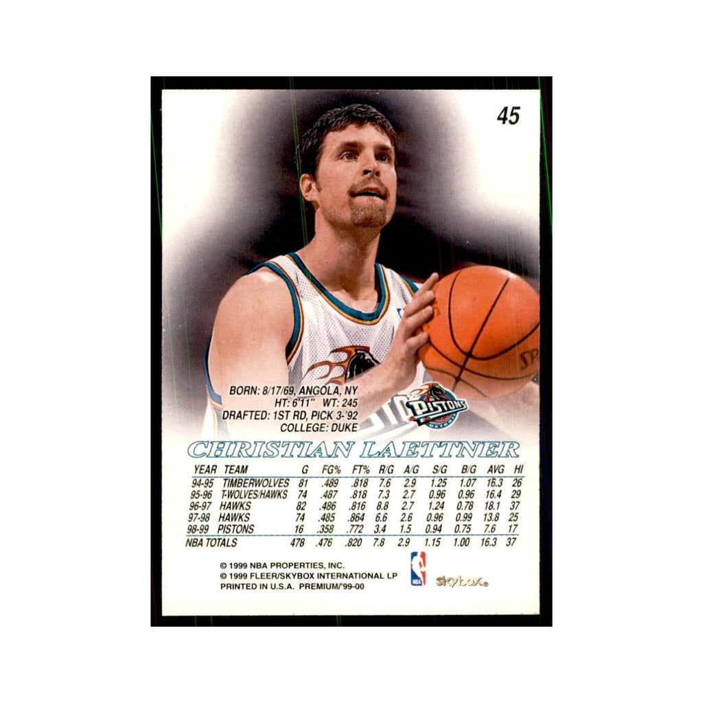 1999 SkyBox Premium Christian Laettner Basketball Cards #45