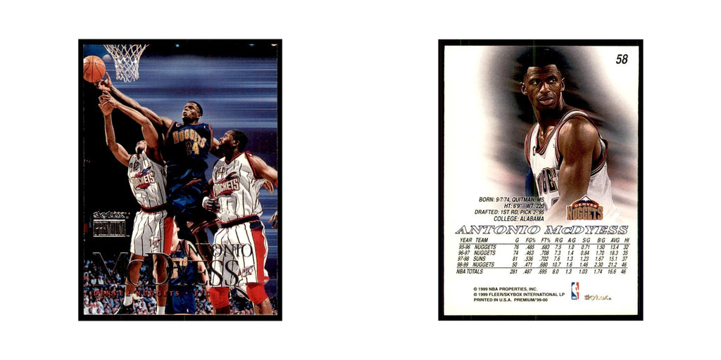 1999 SkyBox Premium Antonio McDyess Basketball Cards #58