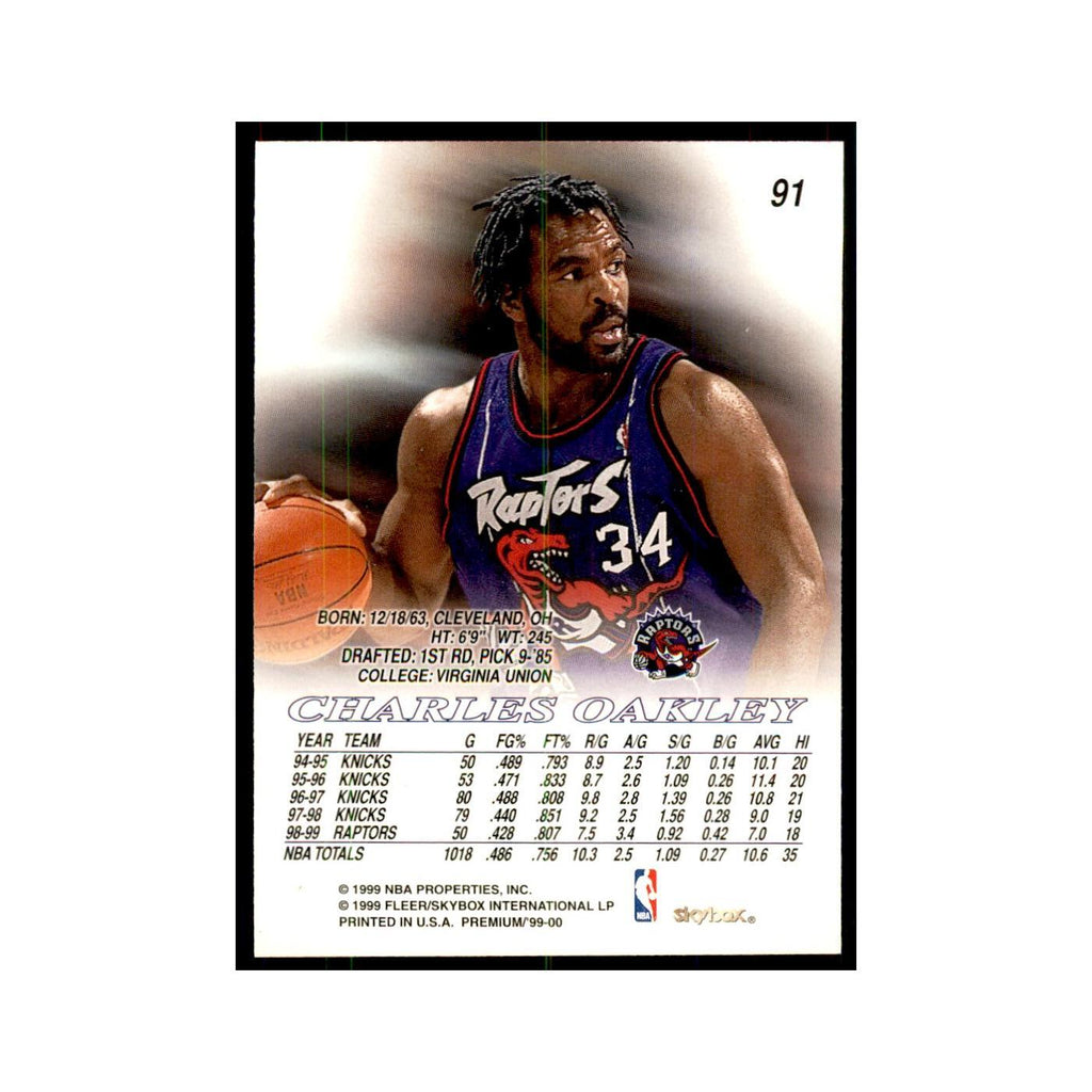 1999 SkyBox Premium Charles Oakley Basketball Cards #91