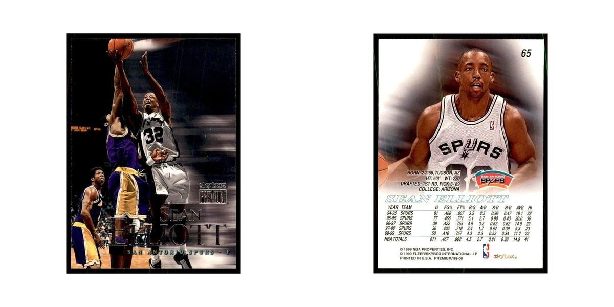 1999 SkyBox Premium Sean Elliott Basketball Cards #65