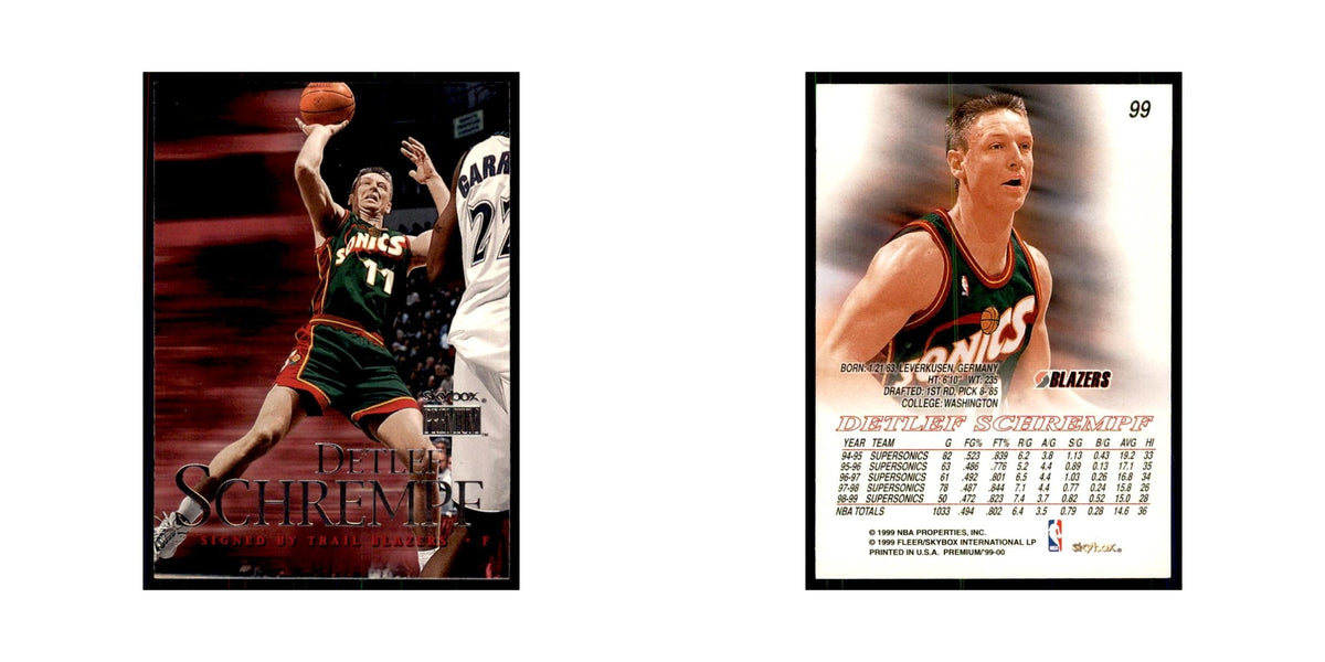 1999 SkyBox Premium Detlef Schrempf Basketball Cards #99