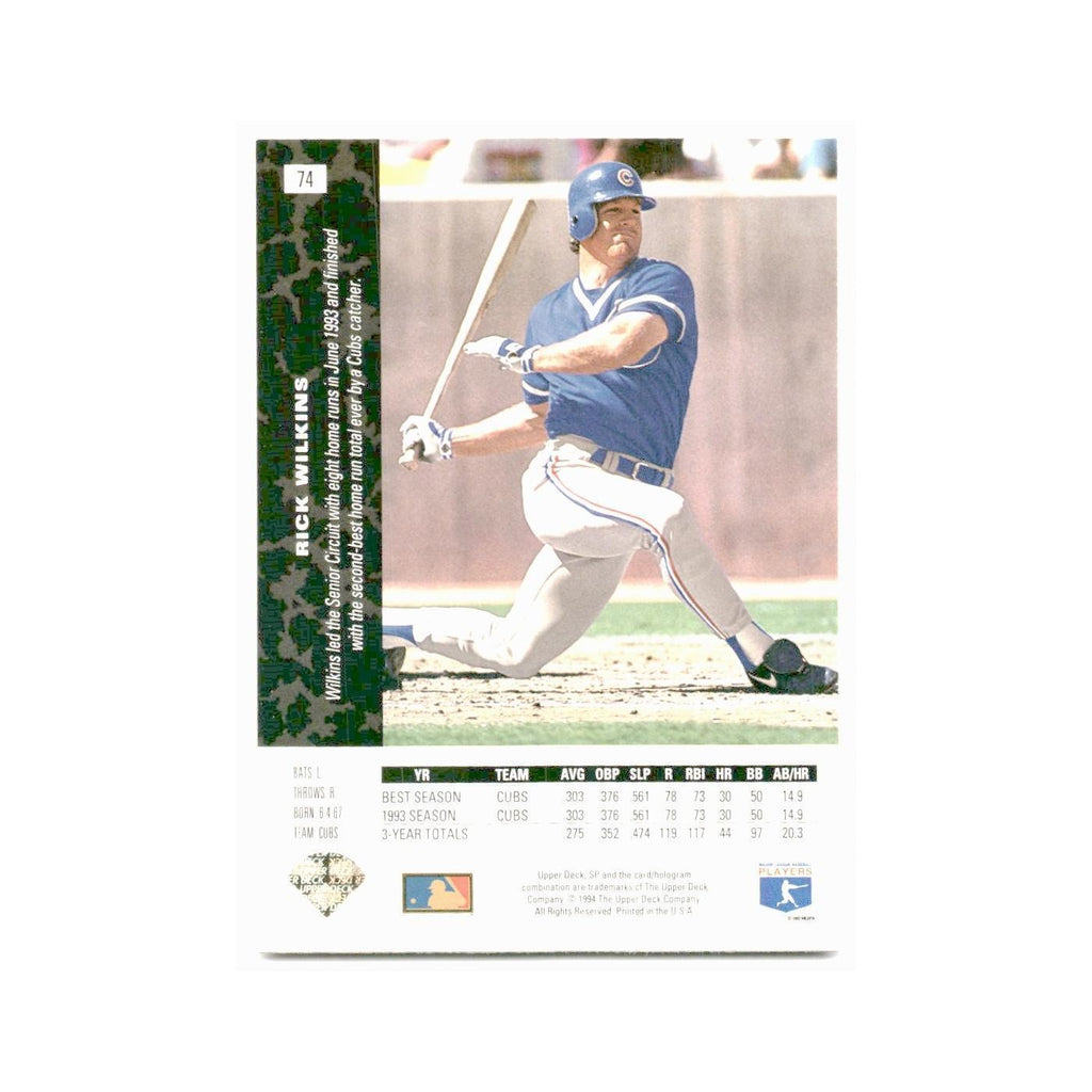 Rick Wilkins 1994 SP #74 Chicago Cubs Baseball Card NM