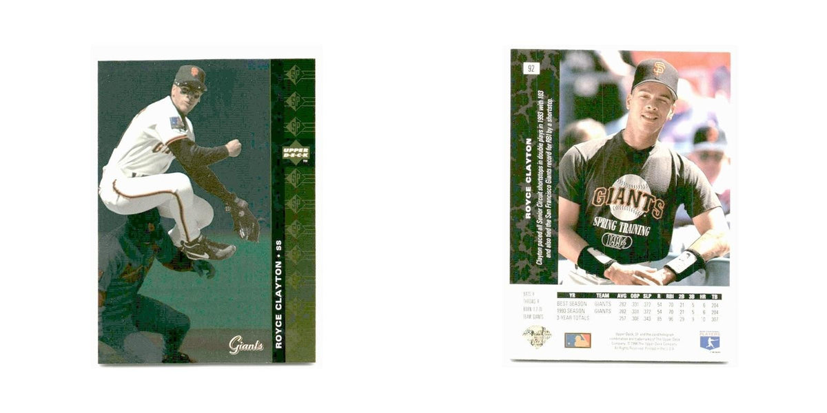 Royce Clayton 1994 SP #92 San Francisco Giants Baseball Card NM