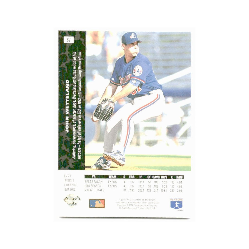 John Wetteland 1994 SP #87 Montreal Expos Baseball Card NM