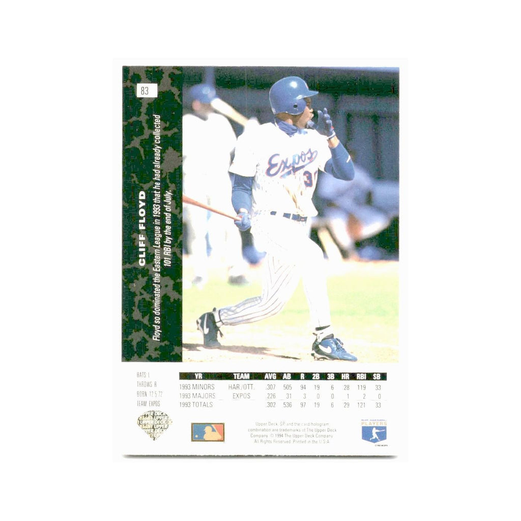 Cliff Floyd 1994 SP #83 Montreal Expos Baseball Card NM