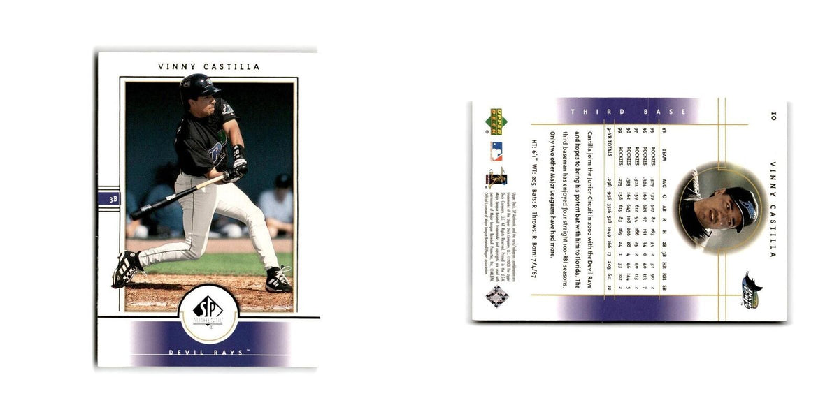 2000 SP Authentic Vinny Castilla Rays #10