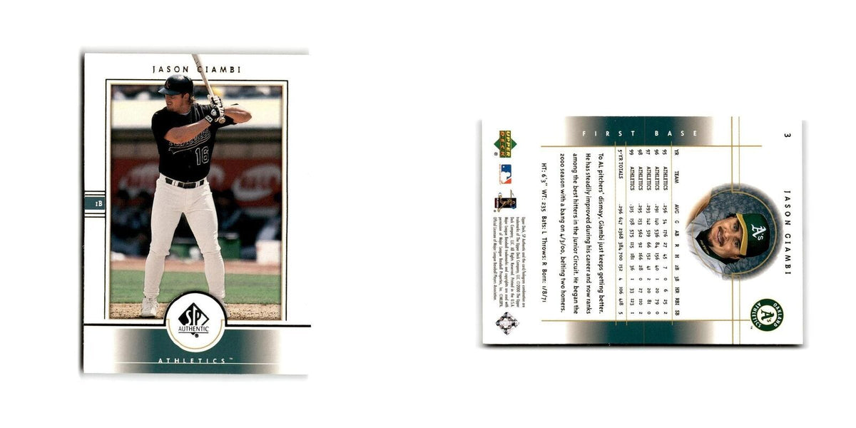 2000 SP Authentic Jason Giambi Athletics #3