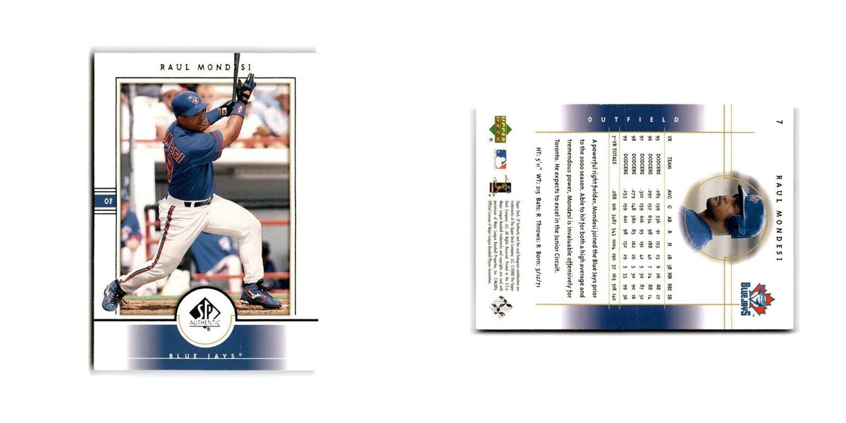 2000 SP Authentic Raul Mondesi Blue Jays #7