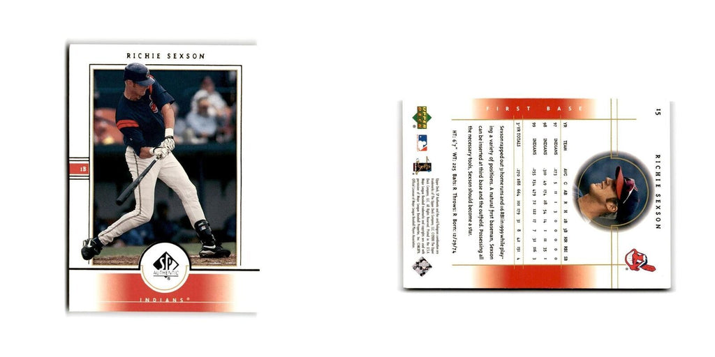 2000 SP Authentic Richie Sexson Indians #15