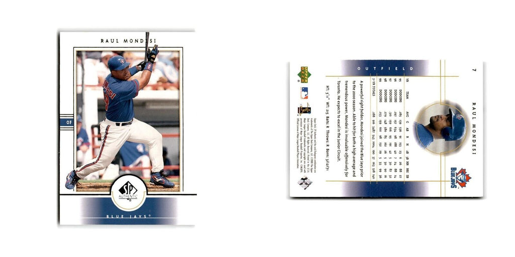 2000 SP Authentic Raul Mondesi Blue Jays #7