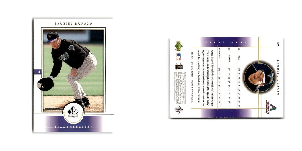 2000 SP Authentic Erubiel Durazo Diamondbacks #59