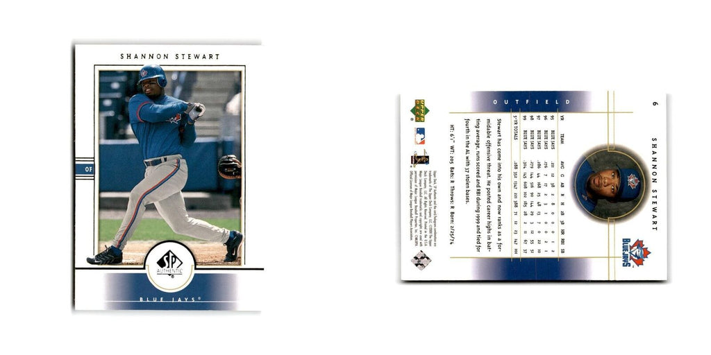2000 SP Authentic Shannon Stewart Blue Jays #6