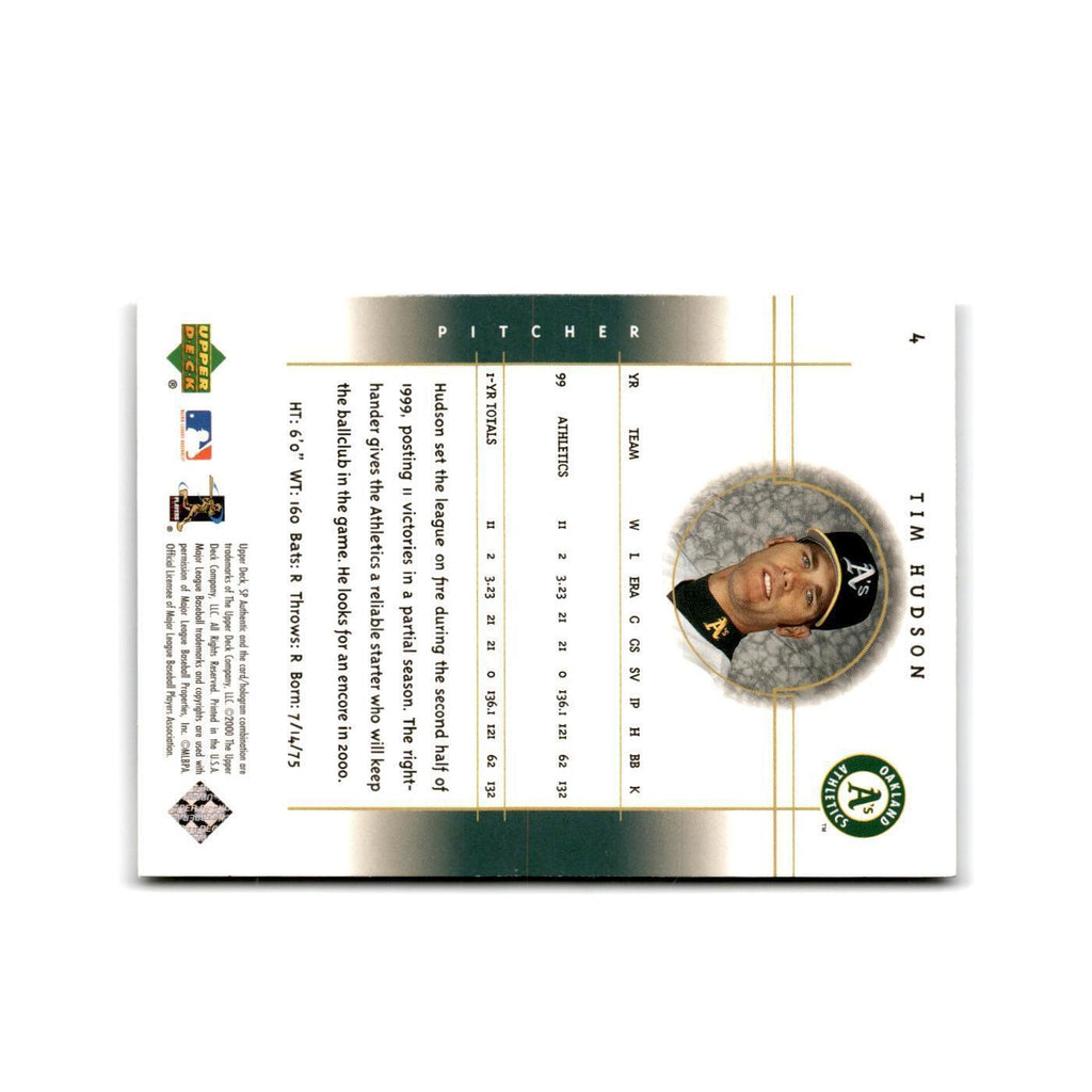 2000 SP Authentic Tim Hudson Oakland A's #4
