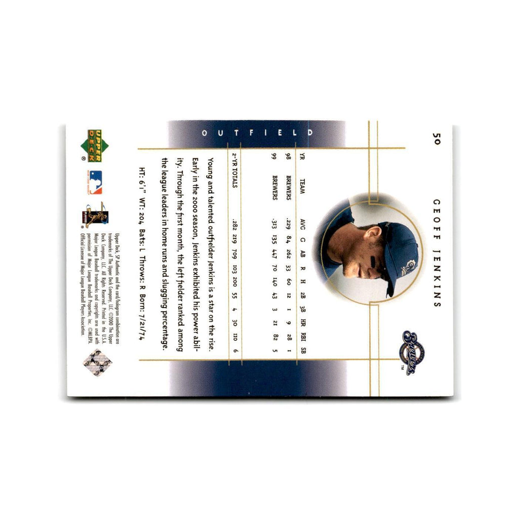 2000 SP Authentic Geoff Jenkins Brewers #50