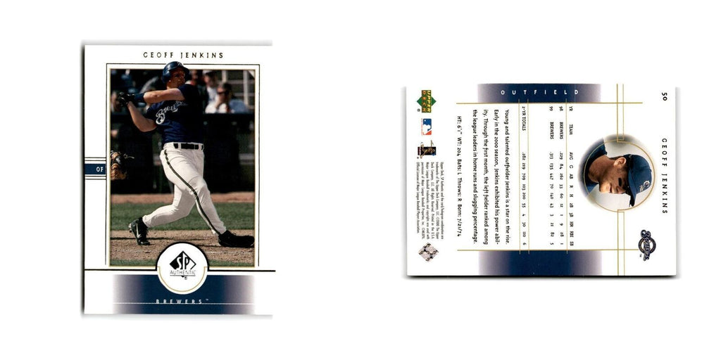 2000 SP Authentic Geoff Jenkins Brewers #50