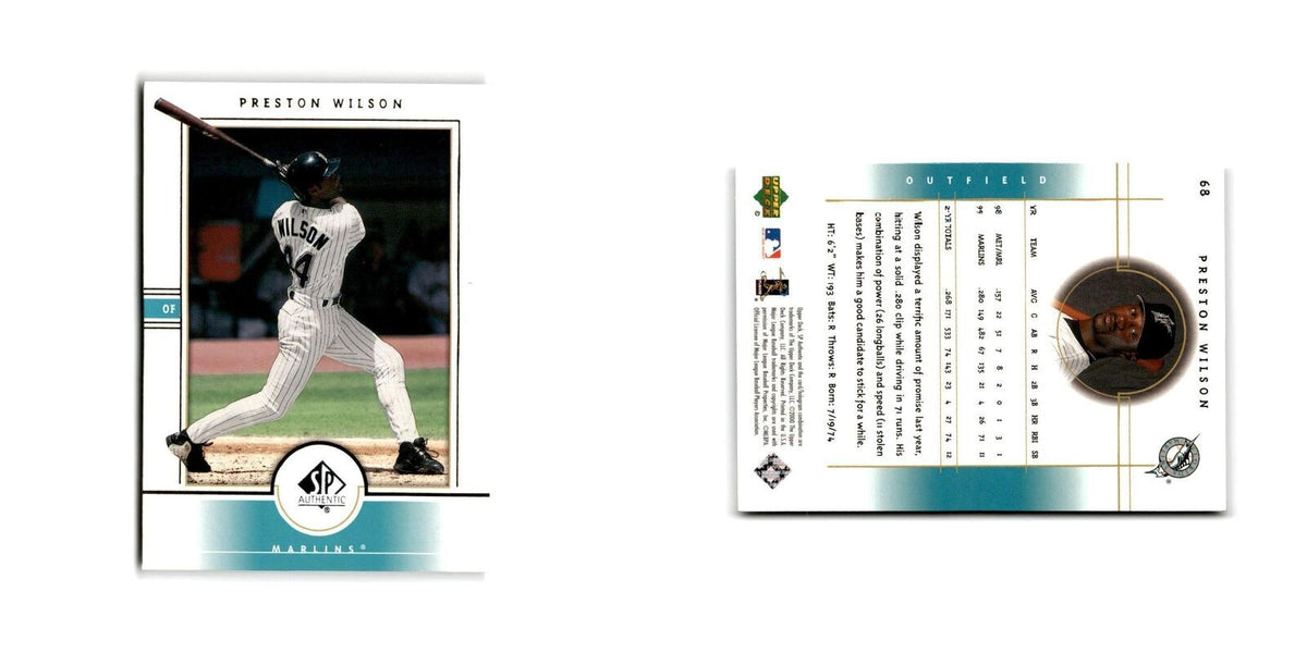2000 SP Authentic Preston Wilson Florida Marlins #68