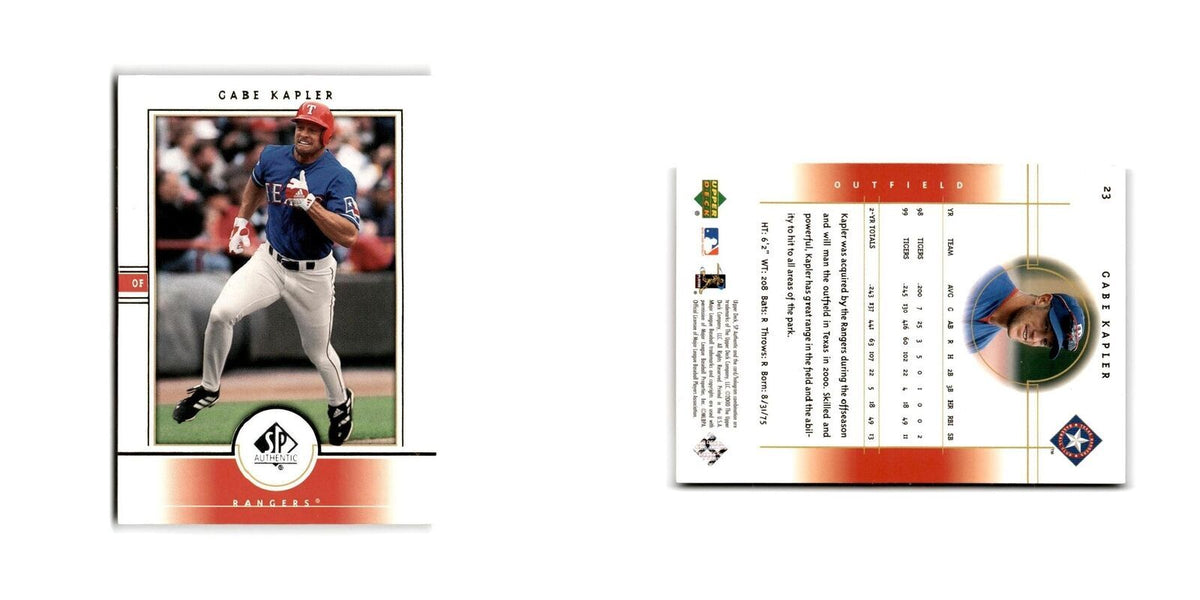 2000 SP Authentic Gabe Kapler Rangers #23
