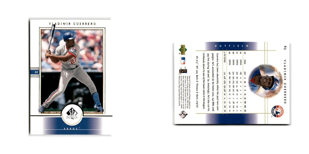 2000 SP Authentic Vladimir Guerrero Montreal Expos #63