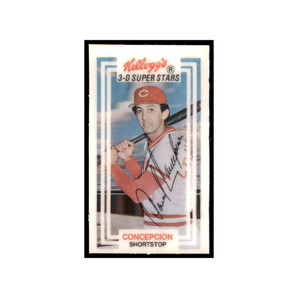1983 Kellogg's 3-D Super Stars Xograph David Concepcion Baseball Cards #57