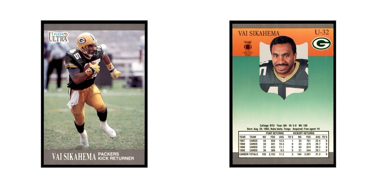 1991 Fleer Update Vai Sikahema Football Cards #U-32