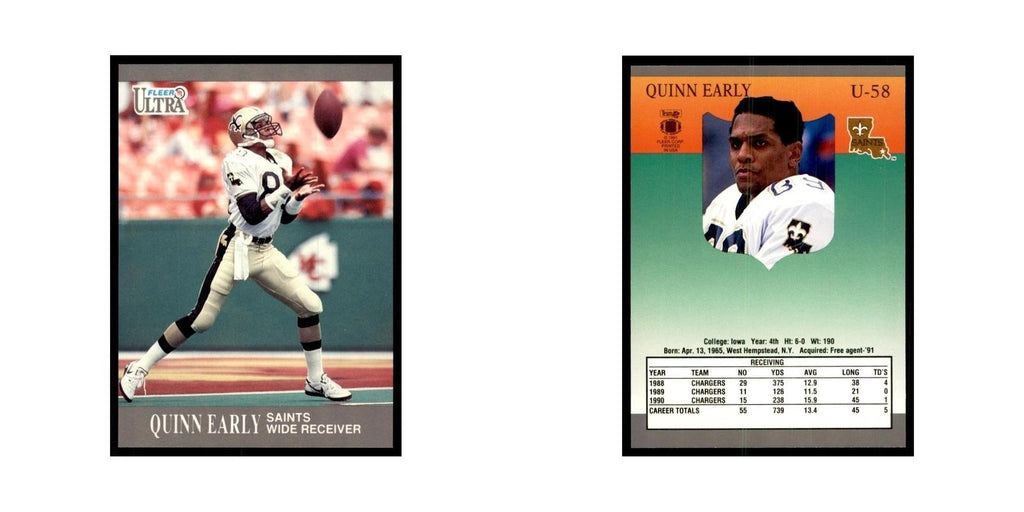 1991 Fleer Update Quinn Early Football Cards #U-58