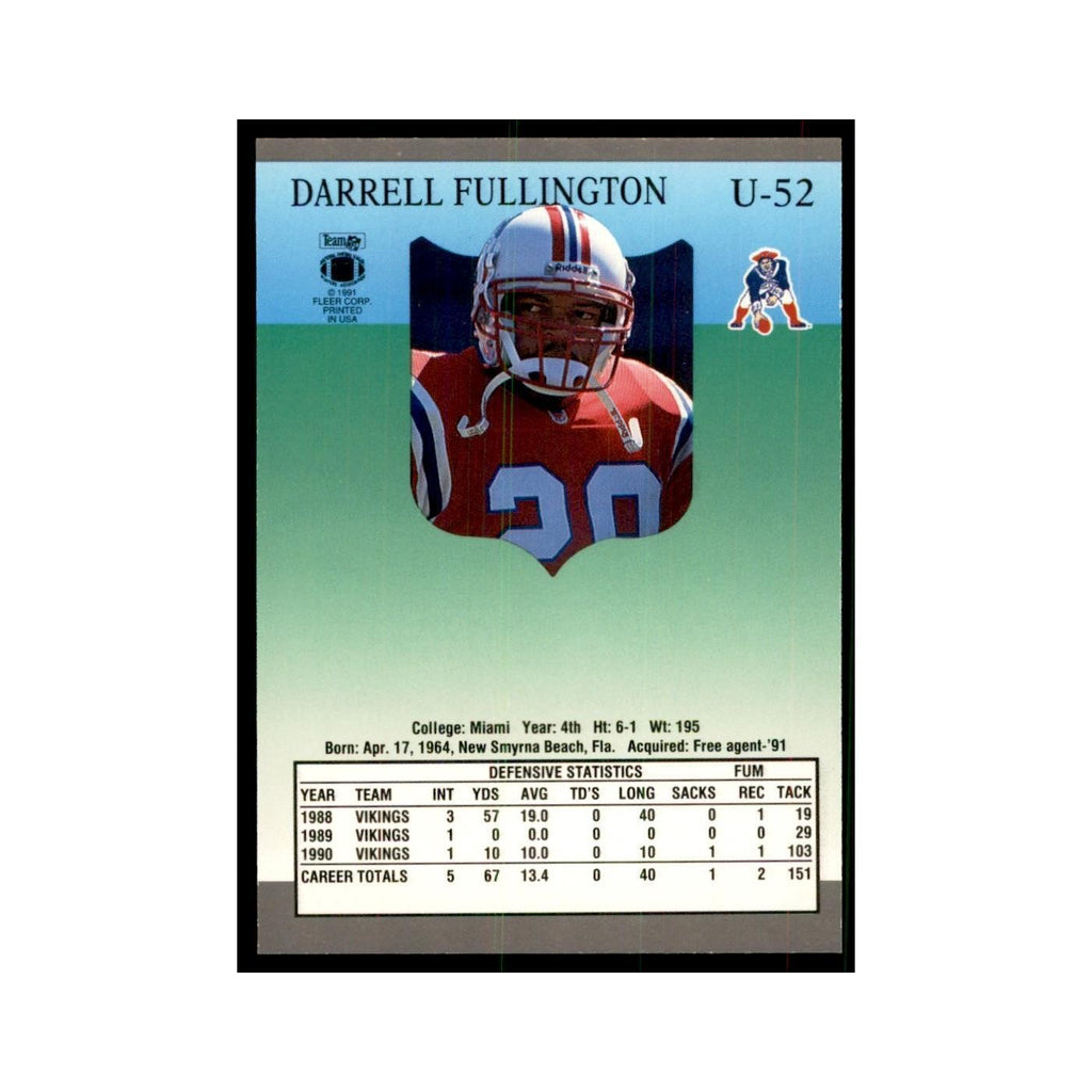 1991 Fleer Update Darrell Fullington Football Cards #U-52