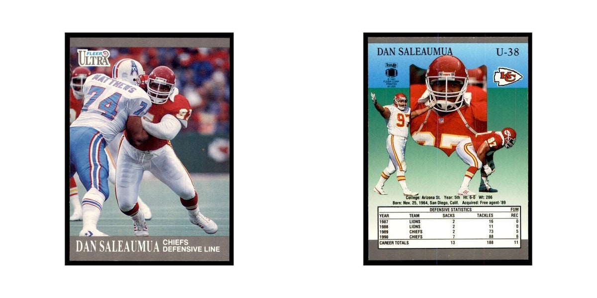1991 Fleer Update Dan Saleaumua Football Cards #U-38