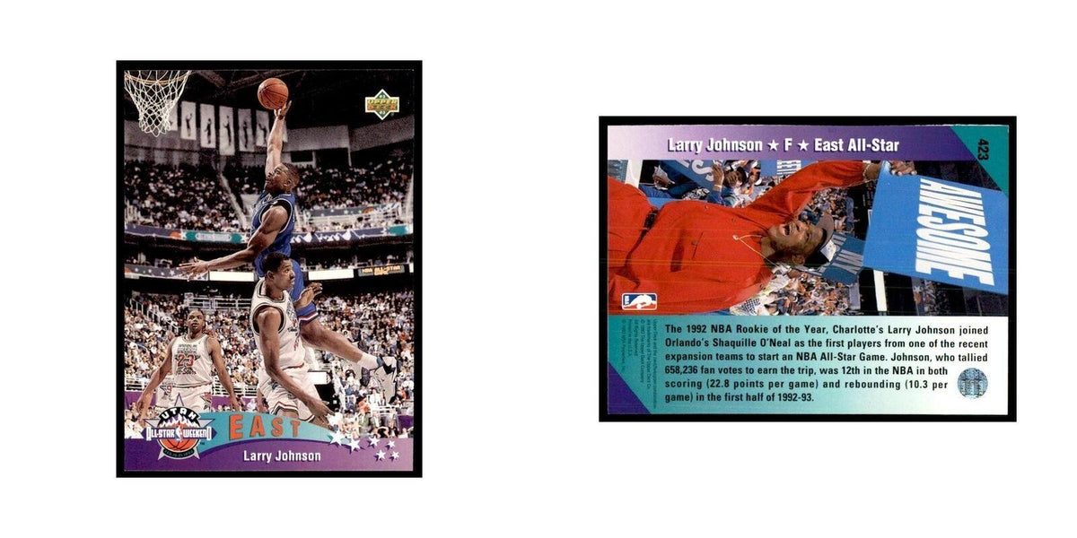1992 Upper Deck Larry Johnson Basketball Cards #423