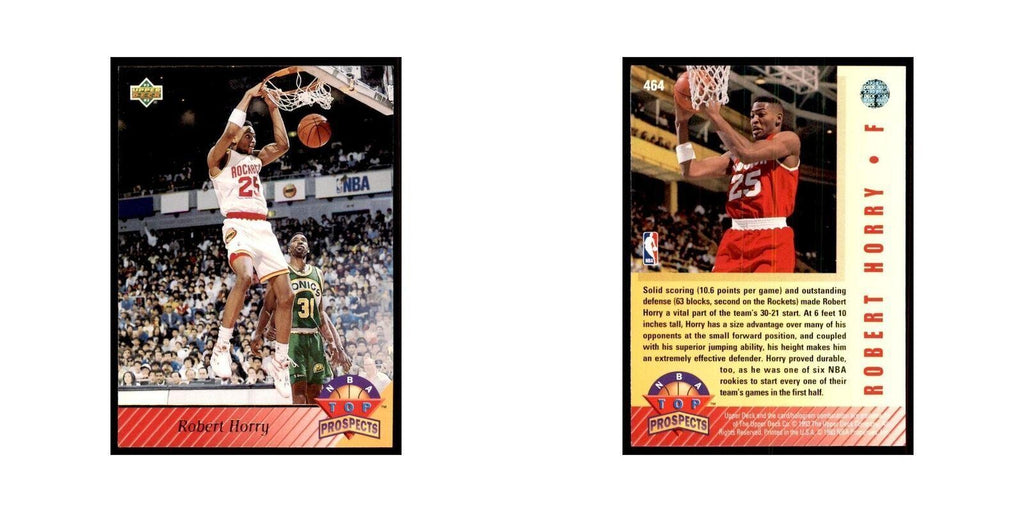 1992 Upper Deck Robert Horry Basketball Cards #464