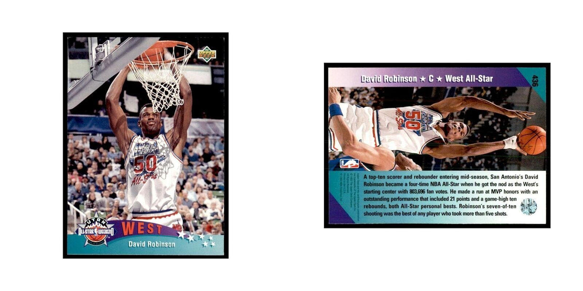 1992 Upper Deck David Robinson Basketball Cards #436