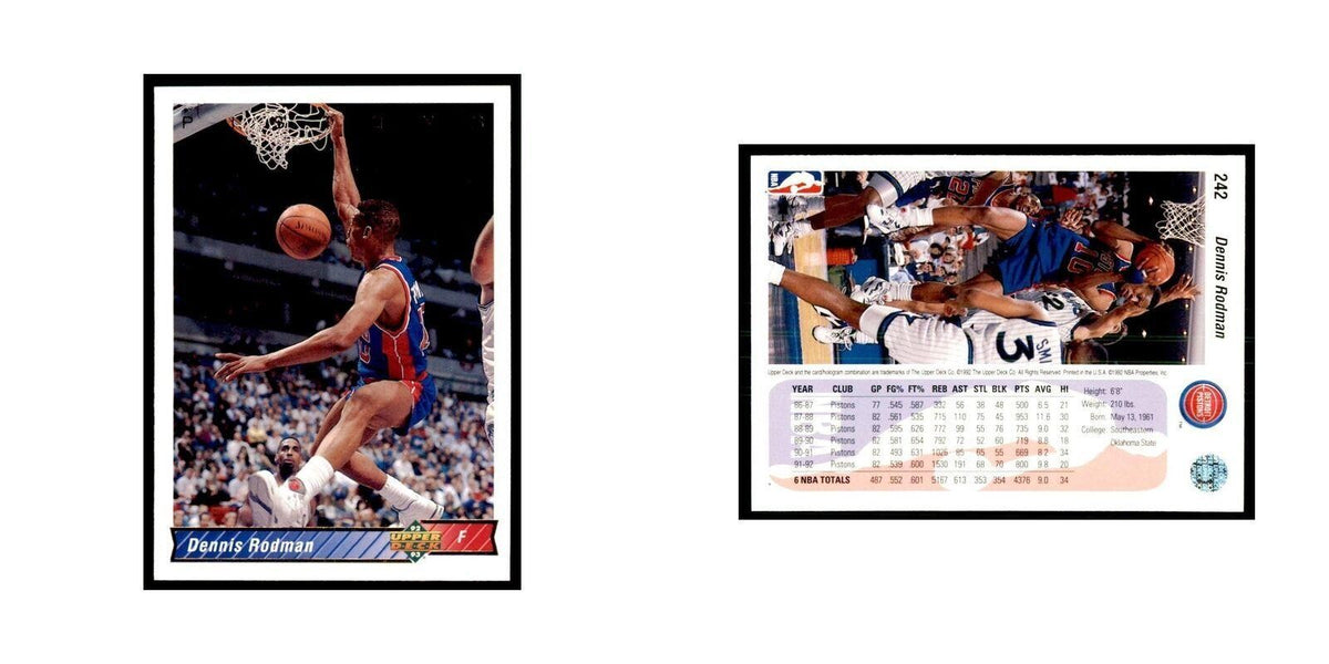 1992 Upper Deck Dennis Rodman Basketball Cards #242