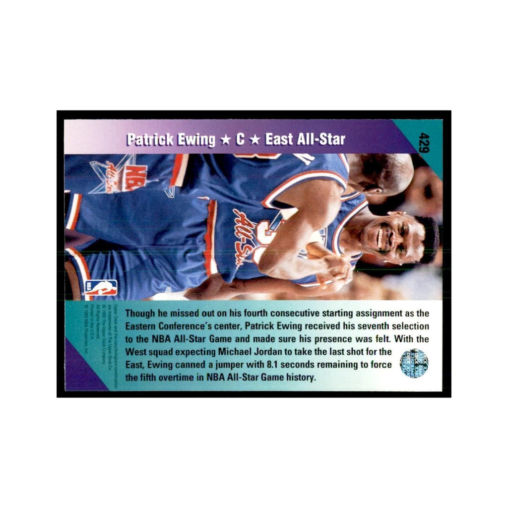 1992 Upper Deck Patrick Ewing Basketball Cards #429