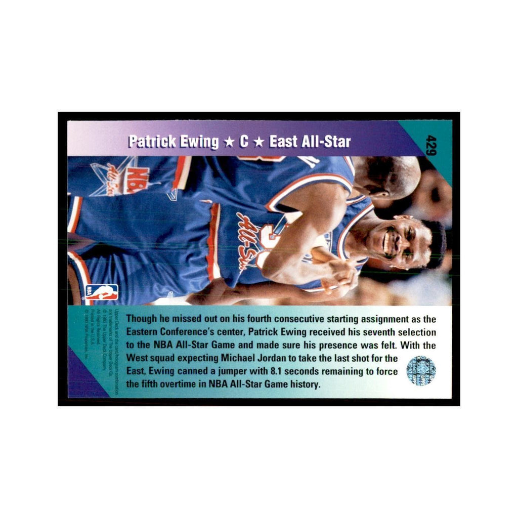 1992 Upper Deck Patrick Ewing Basketball Cards #429
